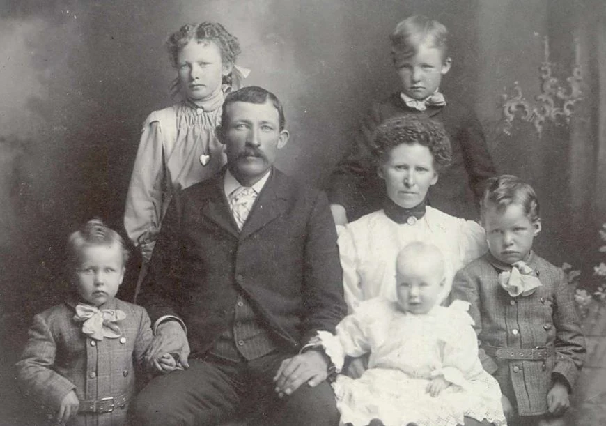 Jesse and Julia Ward with their family